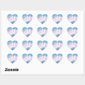 Blue and Pink Gefärbte Krawatte Heart Stickers von (Blatt)