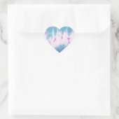 Blue and Pink Gefärbte Krawatte Heart Stickers von (Tasche)