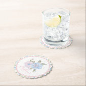 Blue and Pink Grandmillennial Floral Sweet 16 Untersetzer (Vor Ort)