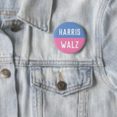Blue and Pink Harris Walz Kampagne Button (Beispiel)