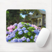 Blue and Pink Hydrangeas - Martha's Vineyard Mousepad (Mit Mouse)