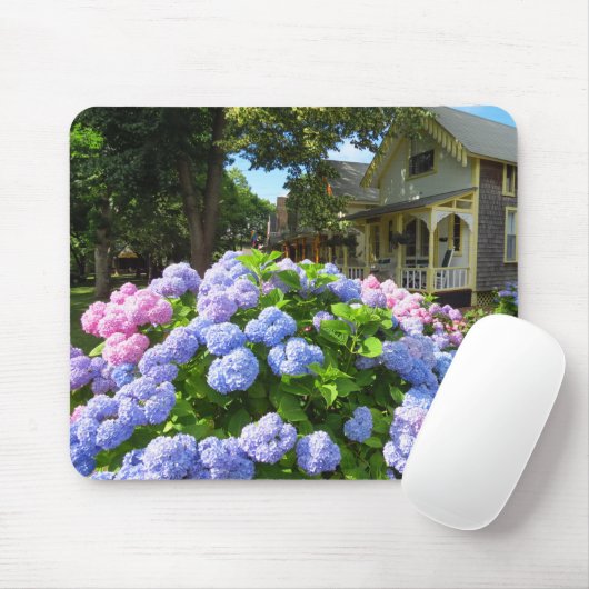 Blue and Pink Hydrangeas - Martha's Vineyard Mousepad (Mit Mouse)
