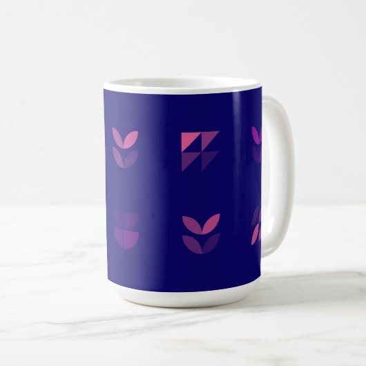Blue and Pink Kaffeetasse (VorderseiteRechts)