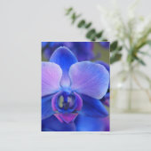 Blue and Pink Orchid Postkarte (Stehend Vorderseite)
