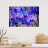 Blue and Pink Orchids Poster (Küche)