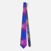 Blue and Pink Sequence Neck Tie Krawatte (Vorderseite)