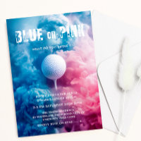 Blue and Pink Smoke Golf Sport Thema Geschlechterr