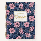 Blue and Pink Viktorianisch Camellia Dankesblatt Notizblock (Vorderseite)