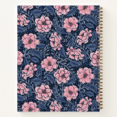 Blue and Pink Viktorianisch Camellia Dankesblatt Notizblock (Rückseite)