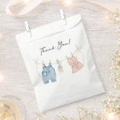 Blue and Pink Watercolor Gender Reveal Geschenktütchen (Ausgeschnitten)