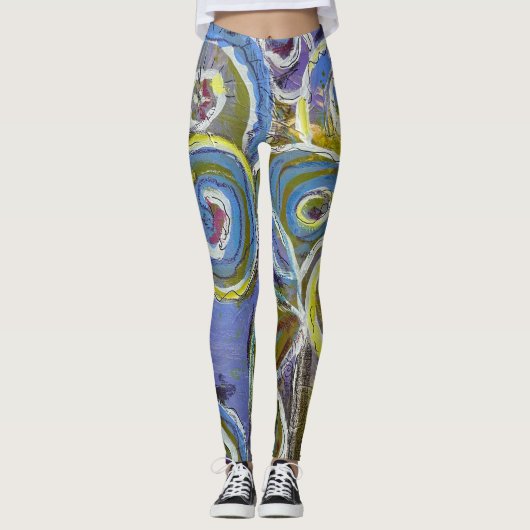 Blue and Purple by Lydia's Art Sangria Leggings (Vorderseite)