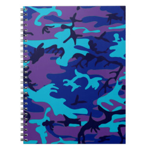 Blue and Purple Camouflage Notebook Notizblock