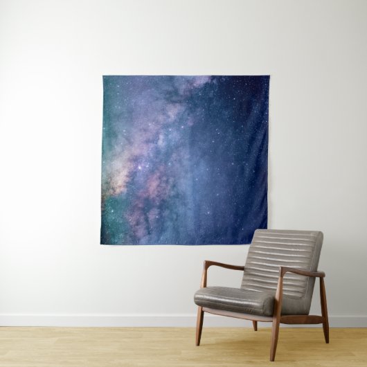 Blue and purple galaxy digital wandteppich (Beispiel (Horizontal))
