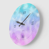 Blue and purple shimmering textur backgroun große wanduhr (Winkel)