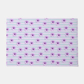 blue and purple striped daisy pattern fußmatte (Vorderseite)