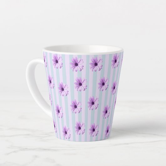 blue and purple striped daisy pattern milchtasse (Linke Ecke)