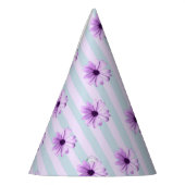 blue and purple striped daisy pattern partyhütchen (Links)