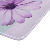 blue and purple striped daisy pattern schneidebrett (Ecke)