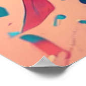 Blue and Red Anime Superhero Boy Poster (Ecke)