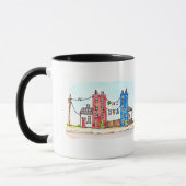 Blue and Red Apartments Tasse (Links)