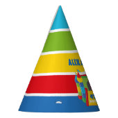 Blue and red Bounce House, play and sprung Partyhütchen (Links)