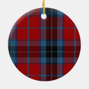 Blue and Red Clan MacTavish Tartan Keramikornament