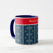 Blue and Red Festivals Tasse von Poet Adiela Akoo (Vorderseite Links)