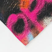 Blue and red floral textile fleecedecke (Ecke)