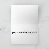 Blue and Red Gefärbte Krawatte 50 th Happy Birthda Dankeskarte (Innenseite)