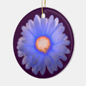 Blue and Red Marigold Custom Birthday Pendant Keramikornament (Links)
