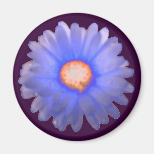 Blue and Red Marigold Magnet