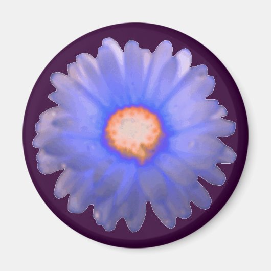 Blue and Red Marigold Magnet (Vorne)
