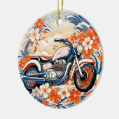 Blue and Red Motorrad Chiyogami Ornament (Links)