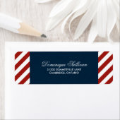 Blue and Red Nautical Wedding Address Label (Insitu)