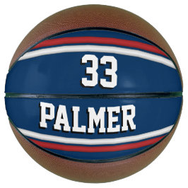 Blue and Red Sports Jersey mit Name & Number Basketball