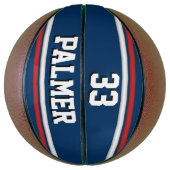 Blue and Red Sports Jersey mit Name & Number Basketball (Vertikal)