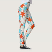 Blue and Red Star Print Leggings (Rechts)