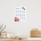 Blue and Red Tropical Fish Seating Chart 16x20 Poster (Küche)