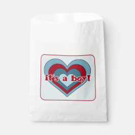 Blue and Red Valentine's Day Baby Shower Bags Geschenktütchen