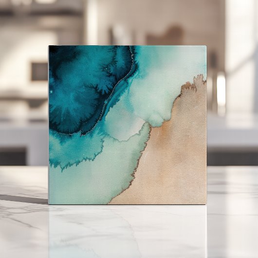 Blue and Sand Water color Fliese