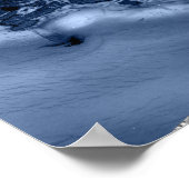 Blue and Silver Agate Border Bar Mitzvah Willkomme Poster (Ecke)