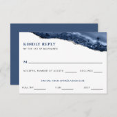 Blue and Silver Agate Geode UAWG Repcard Einladung (Vorne/Hinten)