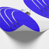 Blue and Silver Christmas Tree Bulb Wrapping Paper Geschenkpapier (Ecke)