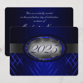 Blue and Silver Class of 2025 Einladung (Vorne/Hinten)