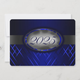 Blue and Silver Class of 2025 Einladung