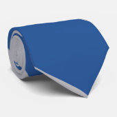 Blue and Silver Force Broad University Strip Krawatte (Gerollt)