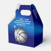 Blue and Silver Girls Basketball Leckerei Bags Box Geschenkschachtel (Rückseite)
