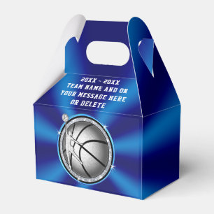 Blue and Silver Girls Basketball Leckerei Bags Box Geschenkschachtel
