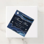 Blue and Silver Glitzer Marmor Wedding Geschenkanhänger (Beispiel)