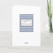 Blue and Silver Glitzer Retirement Karte (Rückseite)